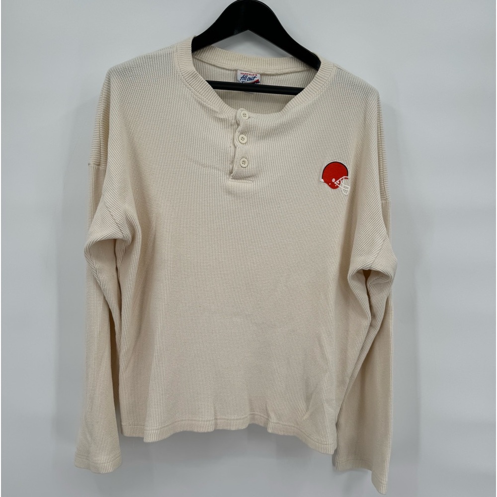 Warfields All‎ Out Fan Apparel Vintage 70s/80s Thermal Cleveland Browns size XL